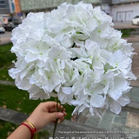 Grosir buatan tangan 5 kepala simulasi lukisan minyak ungu Hydrangea bunga palsu baru untuk pernikahan Natal Hari Ibu Paskah