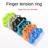 Entrenador de Fuerza de Dedos de Silicona, Anillo de Cinco Dedos para Estirar Dedos de Guitarra, Piano y Violín, Banda de Resistencia, Ejercitador de Agarre