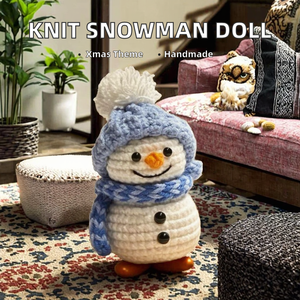 Adorabile Pupazzo di Neve in Maglia, Charm in Morbido Filato Acrilico, Accessorio Fatto <span class=keywords><strong>a</strong></span> Mano, Decorazione Carina per Tuta e Regalo, Bambola all'Uncinetto Finita - Product Image 2
