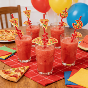 Venta al por Mayor de Vasos Reutilizables de PETG Coloridos con Adornos de <span class=keywords><strong>Pizza</strong></span>, Artículos Divertidos con Temática de Comida para Fiestas Infantiles de Cumpleaños con <span class=keywords><strong>Pizza</strong></span> - Product Image 6
