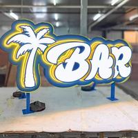 Letras Acrílicas LED con Doble Iluminación Trasera, Letrero con Nombre de Tienda, Tamaño y Color Personalizables, Fácil Montaje, Letrero Comercial para Interiores