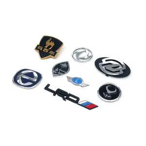 Badges de voiture en plastique chromé sur mesure, 25 ans de fabrication, emblèmes de voiture, autocollants de calandre de voiture, emblèmes