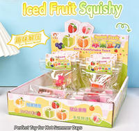 Jouet anti-stress réaliste en forme de glaçons de fruits, en silicone transparent, pour enfants unisexes de 5 à 7 ans