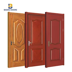 نوعية لطيفة تاج خشبي مزلاج الباب الصلبة الأبواب لوحات الديكور مع الإطار