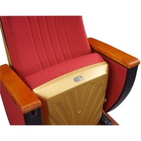 Chaise d'auditorium pliable moderne avec tablette arrière en tissu pour gymnase, école et hôpital