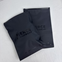 Sacs à fermeture éclair noir mat fermeture éclair emballage en plastique givré fermeture éclair sac d'emballage de vêtement pour vêtements
