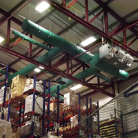 Conduite d'air en tissu ignifuge de haute qualité pour hôpitaux industriels, avec matériau 165g/260g, ventilation à faible bruit pour lieux publics