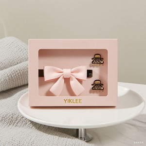 صندوق تغليف لمجموعة مشابك الشعر بكمية طلب أدنى منخفضة، صندوق تغليف لمشابك الشعر وربطات الشعر، صندوق تغليف لمشابك الأطفال مع نافذة - Product Image 2