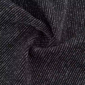 Tela Jacquard Metálica con Rayas Plateadas, Elástica y Tejida, 77% Poliéster, 18% Lurex, Marca <span class=keywords><strong>YVES</strong></span>, para Ropa - Product Image 6