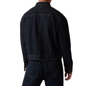New Fashion Trend High Quality Autumn Winter <b>Soft</b> Black <b>Denim</b> Jacket Vintage Skinny <b>Jeans</b> Custom <b>Denim</b> Jacket Suit - Product Image 3
