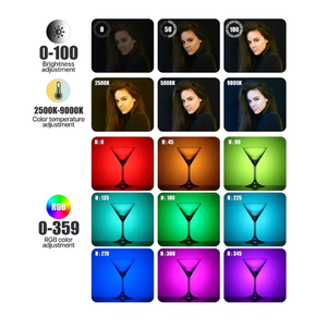 มินิ5W <span class=keywords><strong>ulanzi</strong></span> ไฟวิดีโอสี VL120 RGB 2500K ถึง9000K ไฟถ่ายภาพ LED โคมไฟกล้อง dimmable ไฟ fill Vlog - Product Image 2