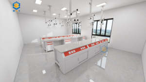 Tavolo da lavoro di laboratorio in acciaio inossidabile resistente science <span class=keywords><strong>lab</strong></span> mobilia esperimento fisico banco da lavoro con cassetti - Product Image 2