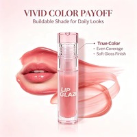 Gloss à lèvres hydratant liquide végétalien à marque privée, maquillage léger longue tenue, waterproof, blush et gloss à lèvres en gros