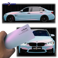 Film de covering automobile intégral en vinyle, Teal White Foil, Grey Dar Rainbow, Drift Red, Black Velvet Roll, Candy Red Color