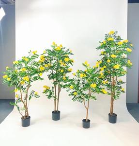 Grande plante en pot de style nordique en PE de 130 cm, durable, écologique, pour l'intérieur, salon, Sophora Japonica - Product Image 4