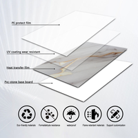 Panneau mural SPC brillant de haute qualité, panneaux en PVC imitation marbre pour mur intérieur