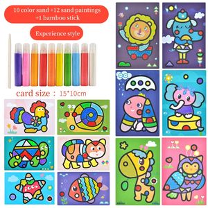 DIYキットマニュアルカラフルな砂の絵の描画おもちゃ12/18/24色の砂の絵の学習テンペラの絵のおもちゃ - Product Image 5