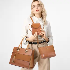 Große Kapazität Krokodil Muster Handtasche Lady-Style Mode Quaste Tasche mit Stickerei Sommer Mutter Tasche Set Vierteiliges Set