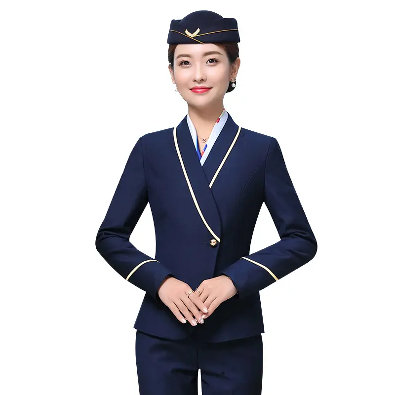 Benutzer definierte Flug begleiter Airline Uniform Anzug Hotel uniform Schönheits salon Arbeits kleidung