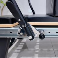 Logo Studio Yoga Kustom 6 German Springs 2400cm Profesional Tahan Lama Dapat Disesuaikan Komersial Aluminium Pilates Reformer
