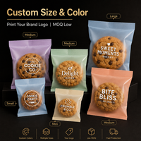 Sacs d'emballage pour beignets, biscuits et gâteaux en plastique laminé de qualité alimentaire, transparents, thermoscellables, avec impression personnalisée