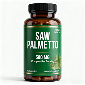 Suplemento de hierbas Saw Palmetto Cápsulas de próstata Extracto a granel Natural 500mg Saw Palmetto Cápsulas - Product Image 1