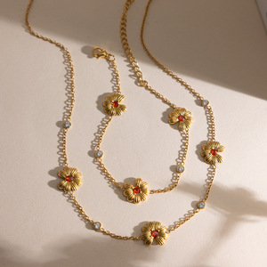 金色马衔链手链 不锈钢可调节简约链环日常佩戴叠戴手链 女士款 - Product Image 4