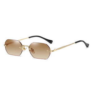 Mode <span class=keywords><strong>Fantaisie</strong></span> Designer Sans Monture Diamant Coupe <span class=keywords><strong>Lentille</strong></span> UV400 Nuances Unisexe Lunettes De Soleil De Haute Qualité Lunettes De Soleil pour Femmes Hommes - Product Image 5