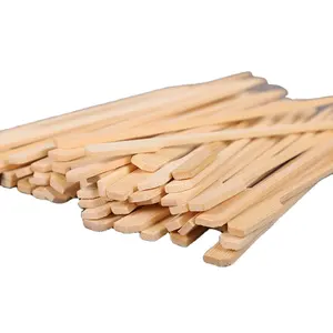 Tusuk sate bambu bulat, tongkat kotak pesta BBQ Semua ukuran dan bentuk pistol tusuk sate bambu datar dengan dayung