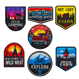 Nuevo Parche de Tela para Ciclismo con Diseño de Aventura al Aire Libre, Atardecer y Amanecer, con Gancho y Bucle - Product Image 1