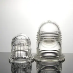 批发定制不同形状透明硼硅酸盐模压钢化信号玻璃防爆灯圆顶