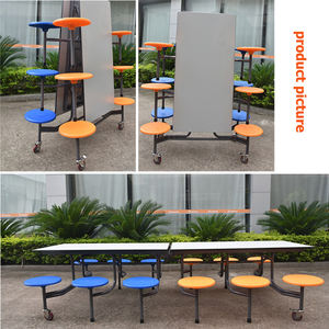 <span class=keywords><strong>Table</strong></span> de cafétéria scolaire pliante, siège ovales, multiples, pour salle à manger - Product Image 5