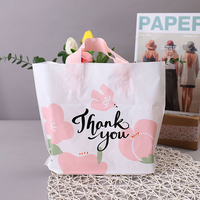 Sacs de courses jetables en LDPE avec valve, poignées longues, origine Zhejiang, personnalisables pour la vente au détail et l'expédition