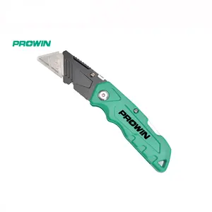 PROWIN Aluminum Alloy Box Cutter Folding Snap Off Retractable Utility Knife
