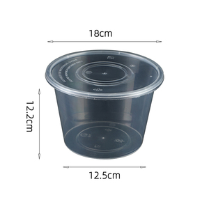 Leak-proof Heat Resistant Disposable Plastic Packaging Bowl Round Takeaway Box Soup Bowl With Lid