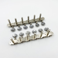 Chevilles d'accordage électroplaquées à tête ronde et double trou pour guitares 12 cordes, compatibles avec les guitares folk et classiques 6 cordes et 12 manches