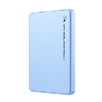 Casing plastik eksternal Hard Drive, sarung HP 2.5 inci USB2.0 SATA HD eksternal dengan 5Gbps UASP SSD mendukung kapasitas 2TB