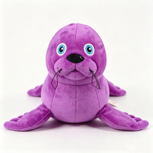 Almohada suave de peluche con forma de criatura marina, almohada de foca morada de cuerpo largo ultra suave para siesta, decoración de sofá y dormitorio. - Product Image 2