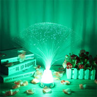 Lampe à fibres optiques LED multicolores moderne alimentée par batterie pour centre de table de mariage ou de fête avec LED de 3x5mm