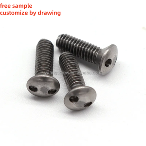 Tornillo de seguridad de acero al carbono inoxidable con cabeza de avellanado de ojo de pez de doble Serpiente de orificio - Product Image 1