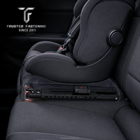TianFang kustom CNC baja Aloi konektor ISOFIX untuk sistem perjalanan bayi, braket kait kursi anak dapat disesuaikan, dukungan OEM