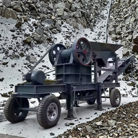 Concasseur à mâchoires mobile sur roues Huayun pour calcaire, béton, roche et minerai d'or avec moteur et composants essentiels du moteur, longue durée de vie