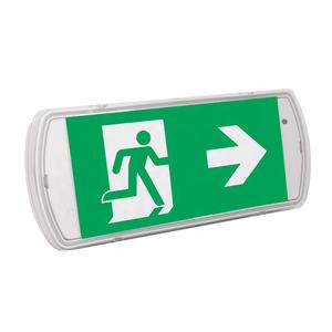 Luz de <span class=keywords><strong>salida</strong></span> de mamparo de emergencia LED de seguridad contra incendios recargable montada empotrada en superficie IP65 - Product Image 2