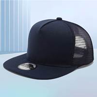 Gorra de camionero AZOV para exteriores con protección solar, gorra de béisbol informal de verano para mujer con visera plana y malla, bordado e impresión personalizados
