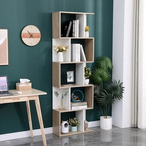 Étagère de <span class=keywords><strong>rangement</strong></span> moderne, bibliothèque à 5 niveaux, présentoir en forme de S, étagère d'angle, bon marché - Product Image 3