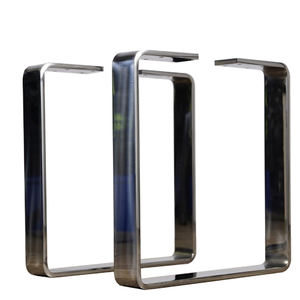 أرجل طاولة طعام وقهوة معدنية مسطحة على شكل حرف <span class=keywords><strong>U</strong></span> من الفولاذ المقاوم للصدأ بلمسة كروم لامعة - Product Image 3