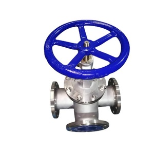 Robinet manuel à trois voies en acier inoxydable Wu Gong YJ43F pour l'industrie chimique, utilisation de l'eau, température ambiante - Product Image 3