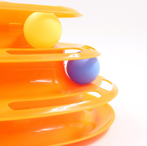 Mèo theo dõi đồ chơi mèo con mức độ vui vẻ của tương tác chơi vòng tròn theo dõi với quả bóng di chuyển đáp ứng Săn Đuổi mèo & tập thể dục - Product Image 4