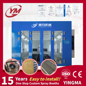 Cabina <span class=keywords><strong>de</strong></span> Pintura para Autos con Calefacción <span class=keywords><strong>de</strong></span> Aceite Diésel, Sin Base, Ventilador Estándar, Puerta Panorámica <span class=keywords><strong>de</strong></span> Vidrio, Portátil, Certificación CE - Product Image 1