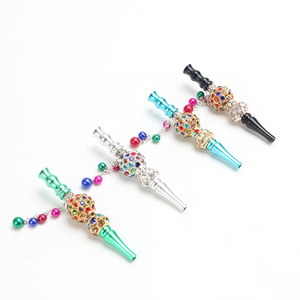 Shisha fumatori arabo di lusso dorato diamante narghilè suggerimenti accessori narghilè in acciaio inox bocchino shisha - Product Image 1